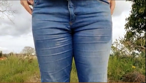 『グレーのジーンズを5回放尿する女の子！ ジーンズ濡れコンピレーション！』【AliceWetting】