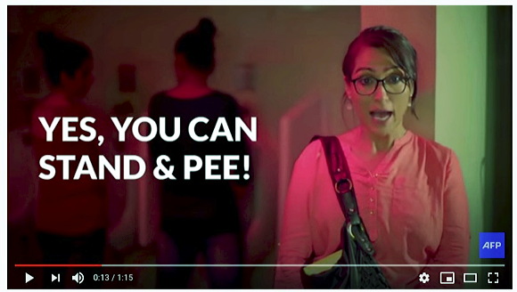 『Stand-to-pee device to tackle Indian women's toilet woes』【インド+公衆便所+スタンド・トゥ・ピー・バイス】